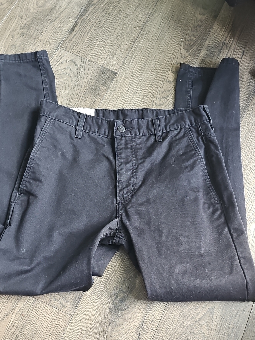 Levi's Straight Chino Pants 30 X 30 Men Y2k Casual Black